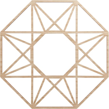 Ekena Millwork Guardian Wood Fretwork Pierced Ceiling Medallion, Alder, 20"OD x 7 3/4"ID x 1/4"T CMWP20X20X0250GDAL